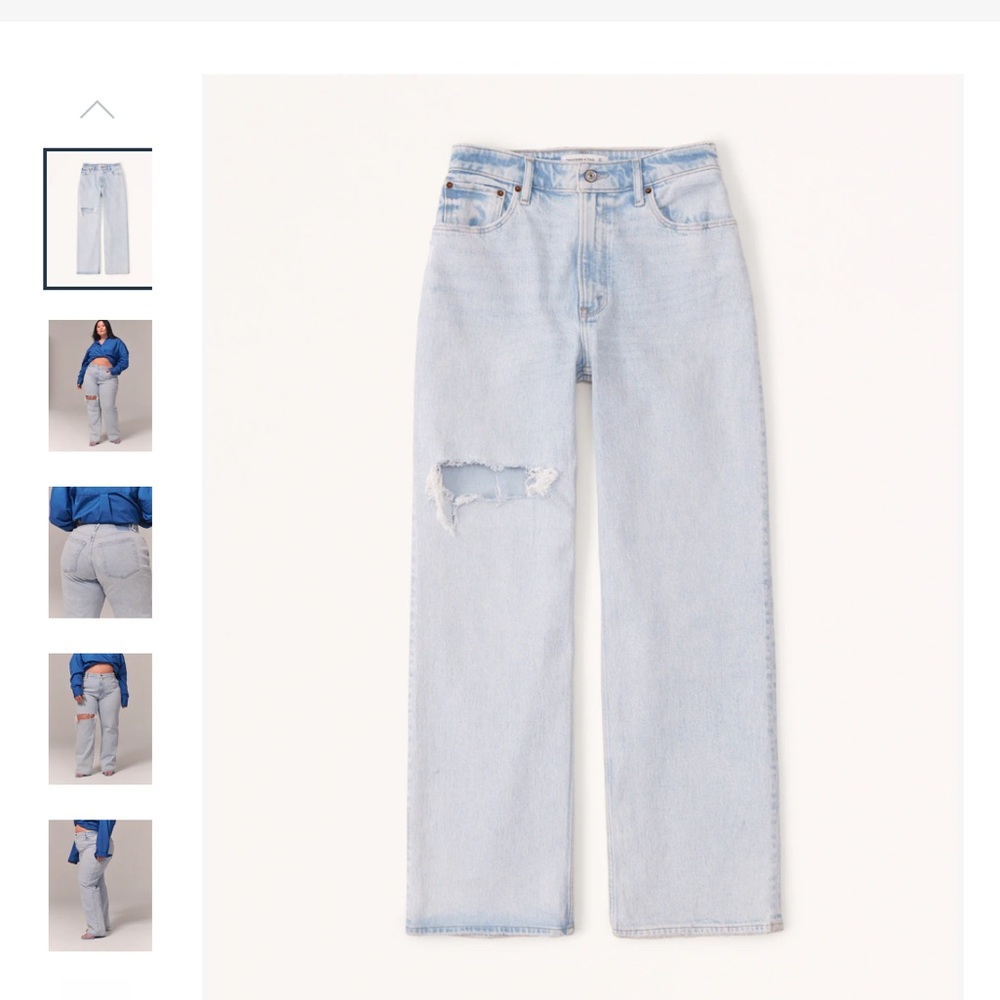 Abercrombie & Fitch Curve Love High Rise 90s Relaxed Jean